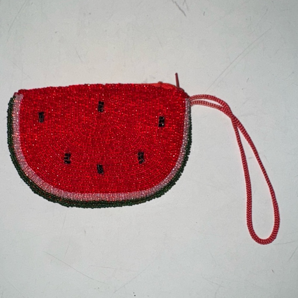 Beaded Watermelon Coin Purse